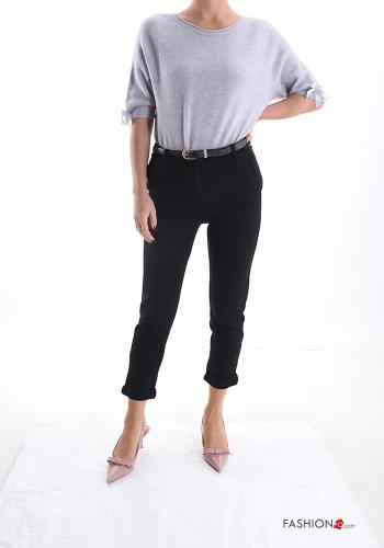 Trousers with belt with buttons with zip with pockets - ph 5