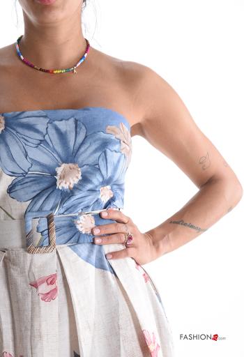 Vestido de camisa em Algodão com cinto - ph 4