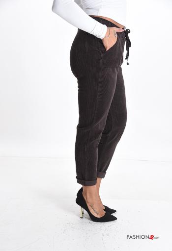 Hose aus Baumwolle mit Taschen mit Schleife - ph 3