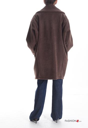 Wool Mix Coat with buttons with pockets - ph 2