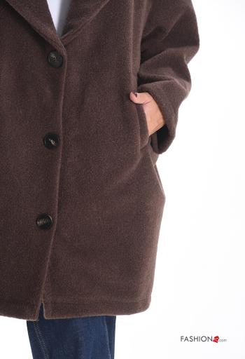 Wool Mix Coat with buttons with pockets - ph 4