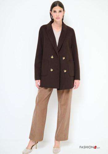 Veste en Mélange de Laine croisé