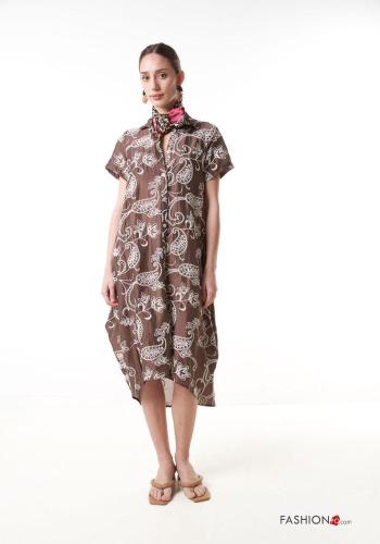 Besticktes Muster Kleid aus Baumwolle - ph 1