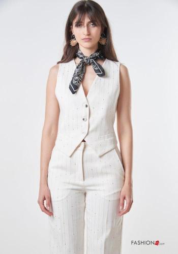 Cotton Gilet with sequins - ph 1