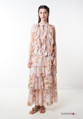 Floral sleeveless Cotton Skirt - ph 1