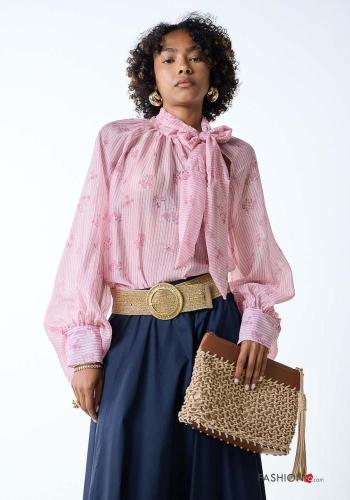 Camisa Estampado Floral con lazo