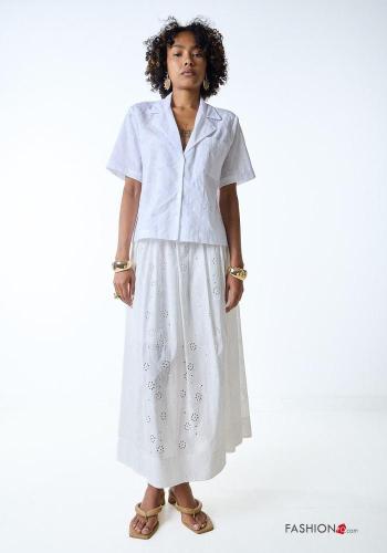 Falda de Algodón bordado inglés - ph 1