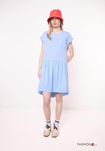 Vestido em Algodão manga curta