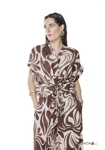 Abstract print short sleeve Shirt
