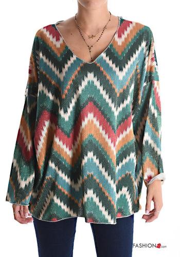 Camisola lurex gola V - ph 1