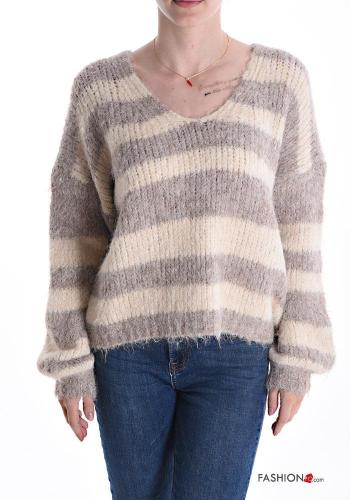 Camisola em Lã mista gola V - ph 1