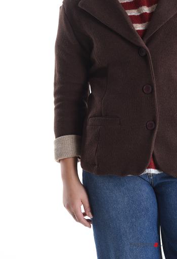 Veste en Mélange de Laine manches longues à boutons sans doublure - ph 4