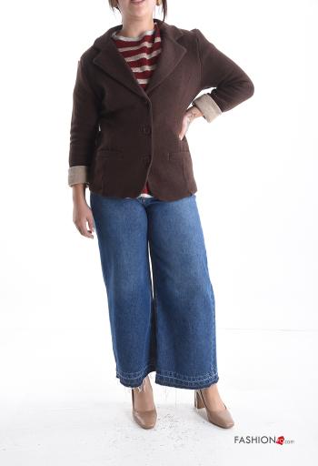 Veste en Mélange de Laine manches longues à boutons sans doublure - ph 5