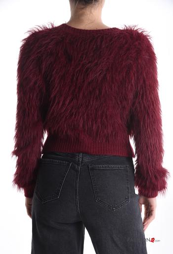 lange ärmel Strickjacke mit Knöpfen mit V-Ausschnitt - ph 2