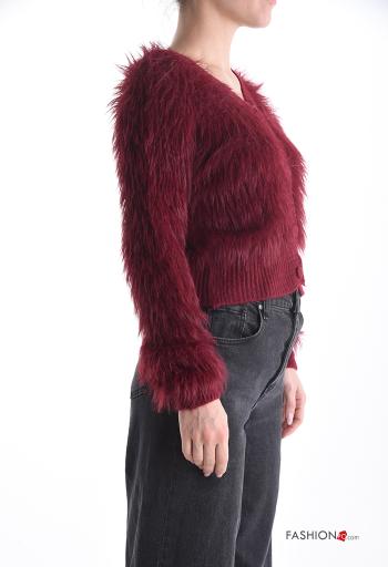 lange ärmel Strickjacke mit Knöpfen mit V-Ausschnitt - ph 3