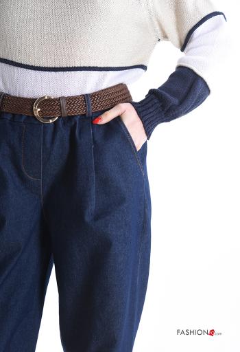 Jeans en Coton avec ceinture avec poches - ph 4