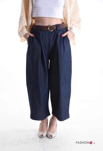 Jeans en Coton avec ceinture avec poches - ph 1