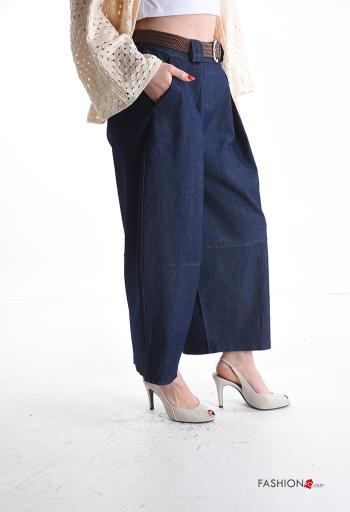 Jeans en Coton avec ceinture avec poches - ph 3