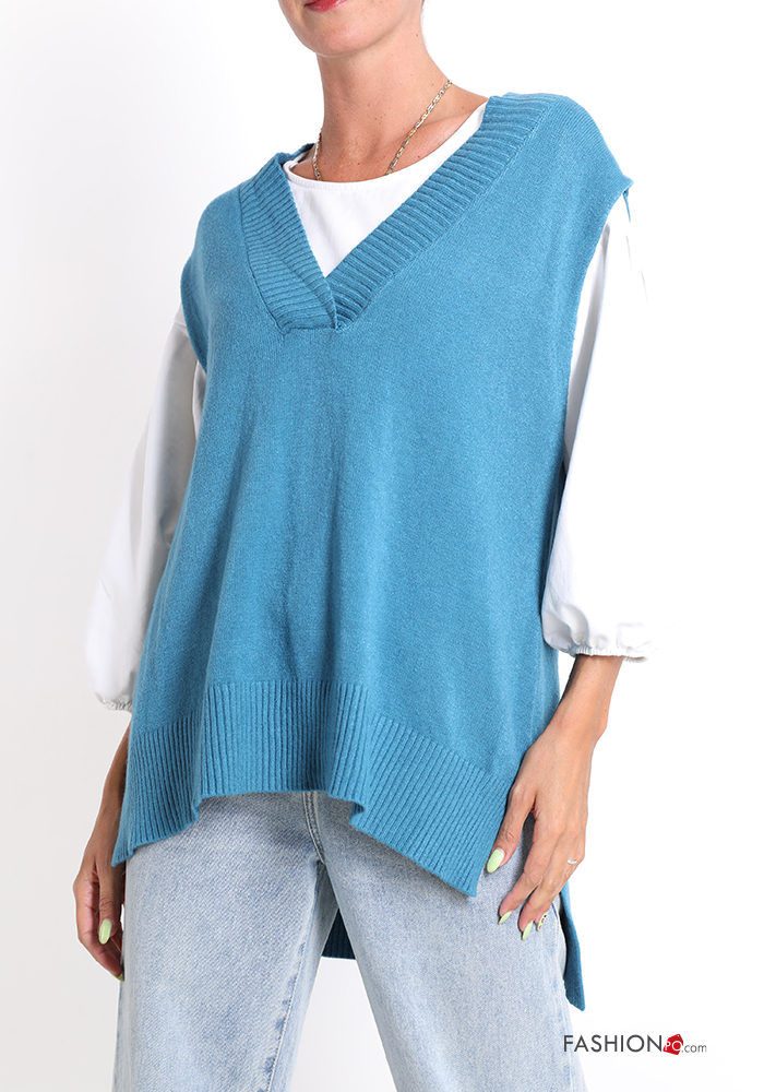  sleeveless Sweater with v-neck