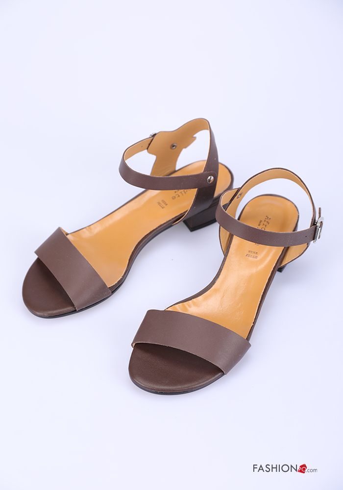  adjustable Genuine Leather Sandals Ankle strap