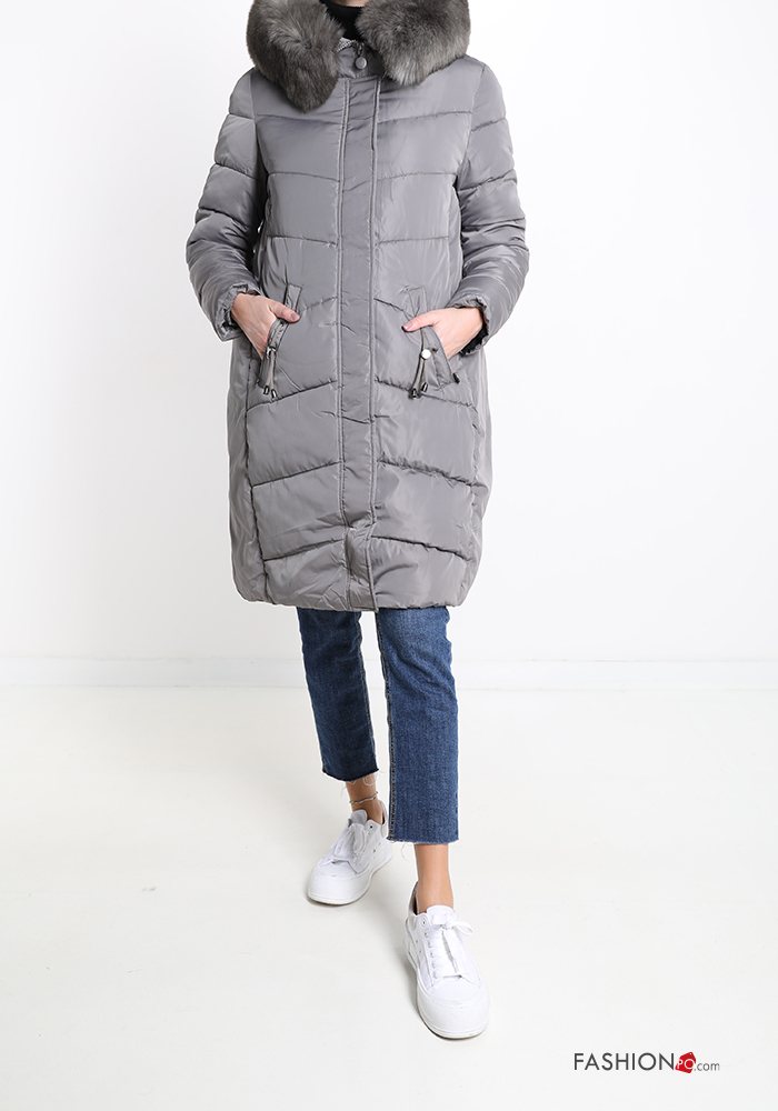  Puffer Jacket with pockets with hood with zip