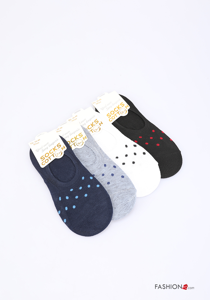 Polka-dot Cotton Trainer socks