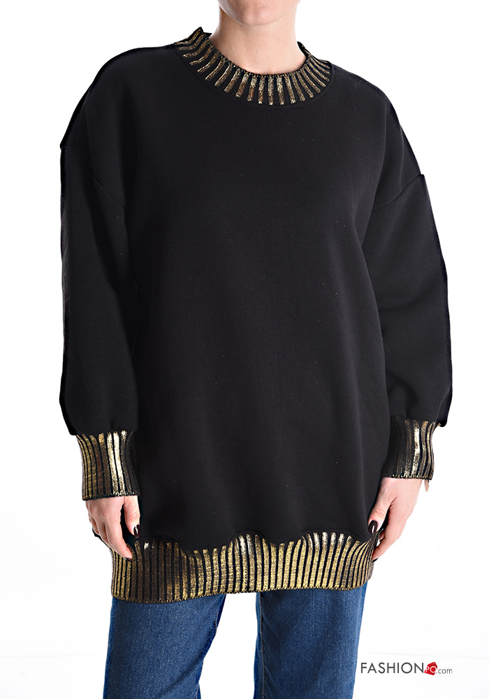 Street One Maglione Donna Girocollo - Orlo Arrotolato E Mix Materiali