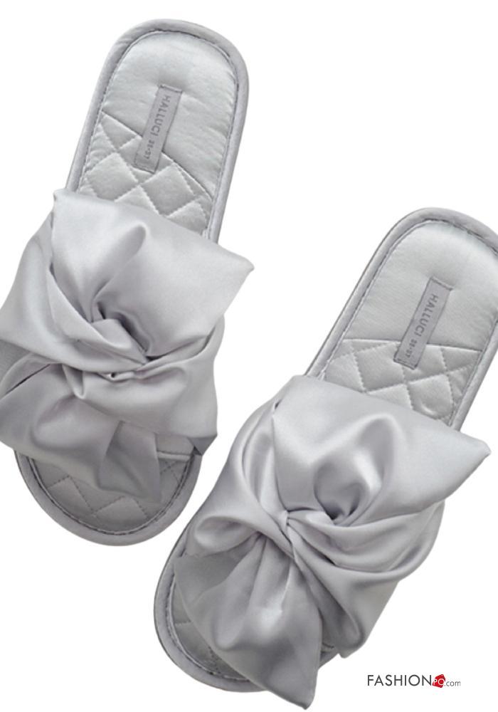  Slide Sandals with bow