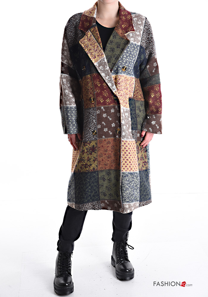 EFOFEI Cappotto Invernale Donna In Misto Lana - Giacca Aperta Davanti Con Cappuccio E Fodera Quadrettata - Caldo E Morbido, Media Lunghezza, Look Casual Chic - 2
