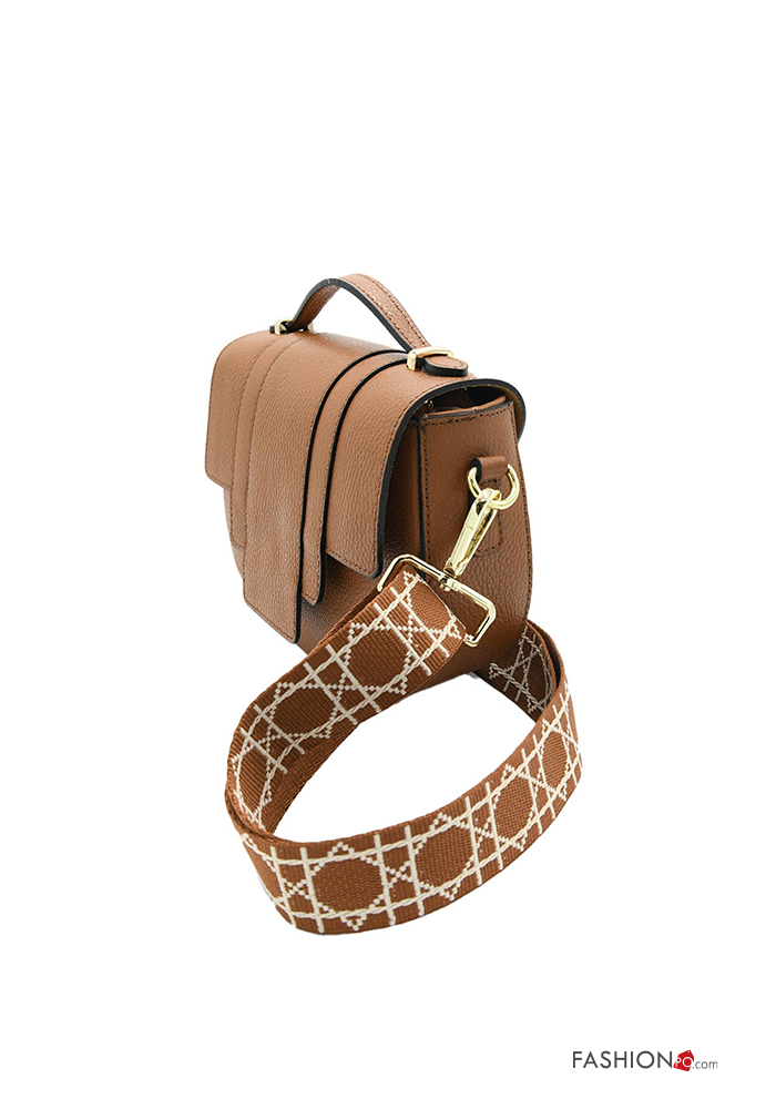 Genuine Leather Bag with zip with shoulder strap P35210009624 EN