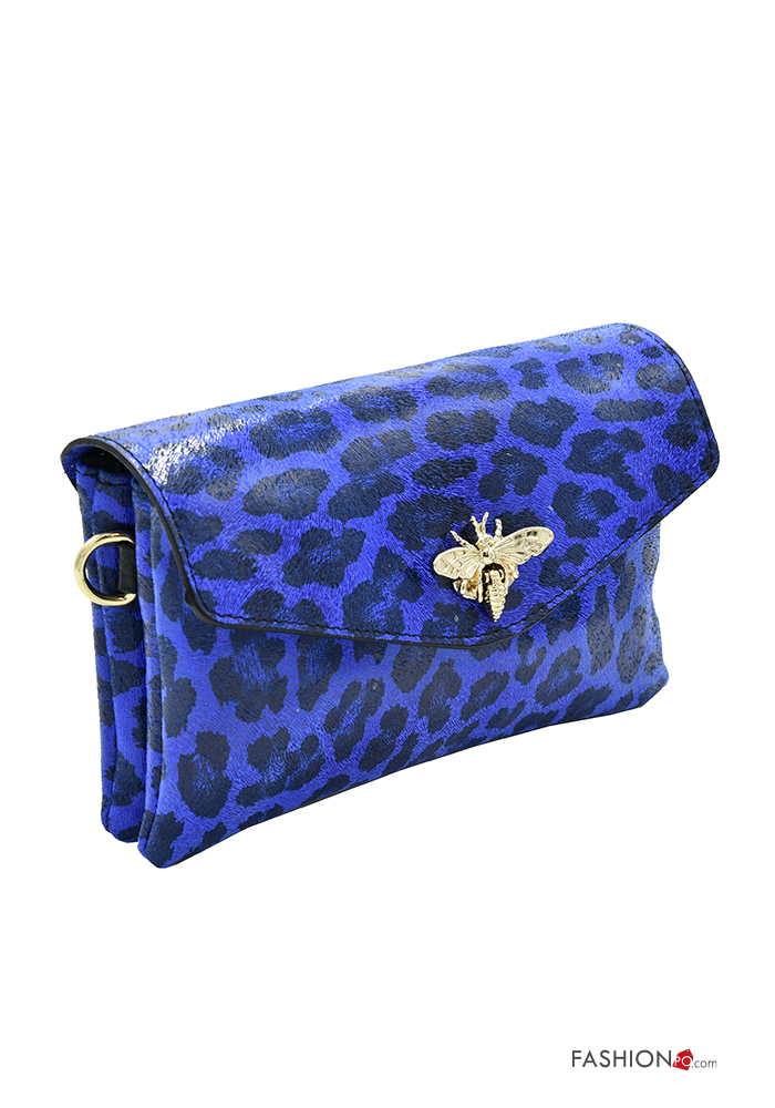 Animal print Genuine Leather Shoulder bag with P0220061295 EN