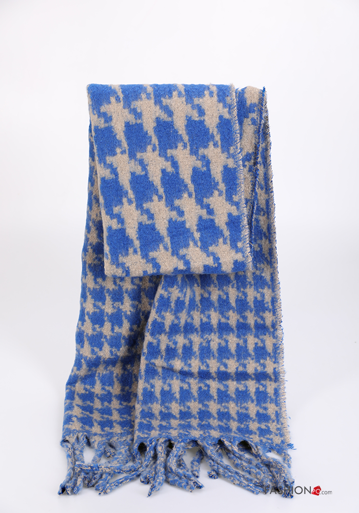  Houndstooth Scarf with fringes