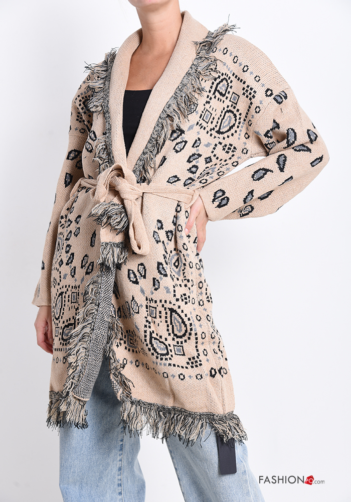 jacquard duster coat