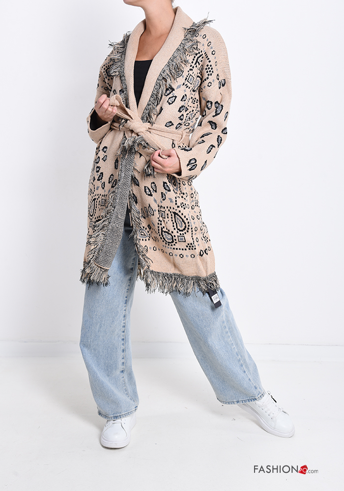 jacquard duster coat