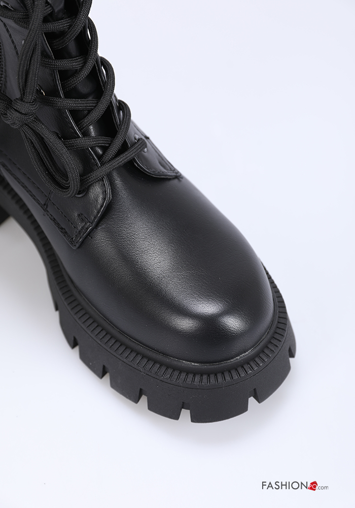 Botas estilo militar con perlas con cremallera | P44210067191 | ES