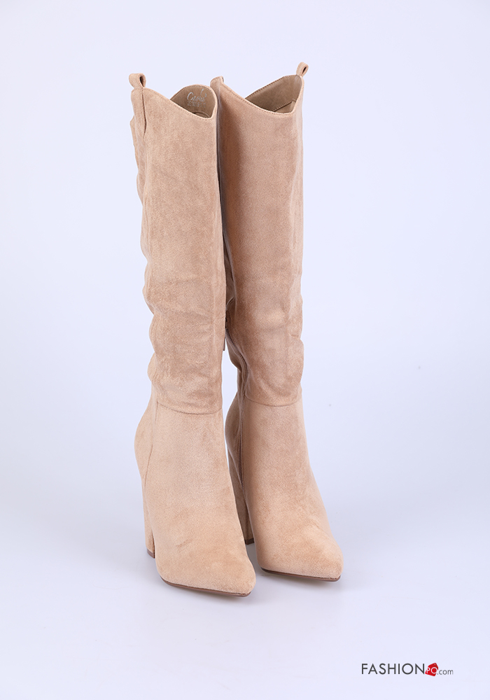  Suede Boots with zip