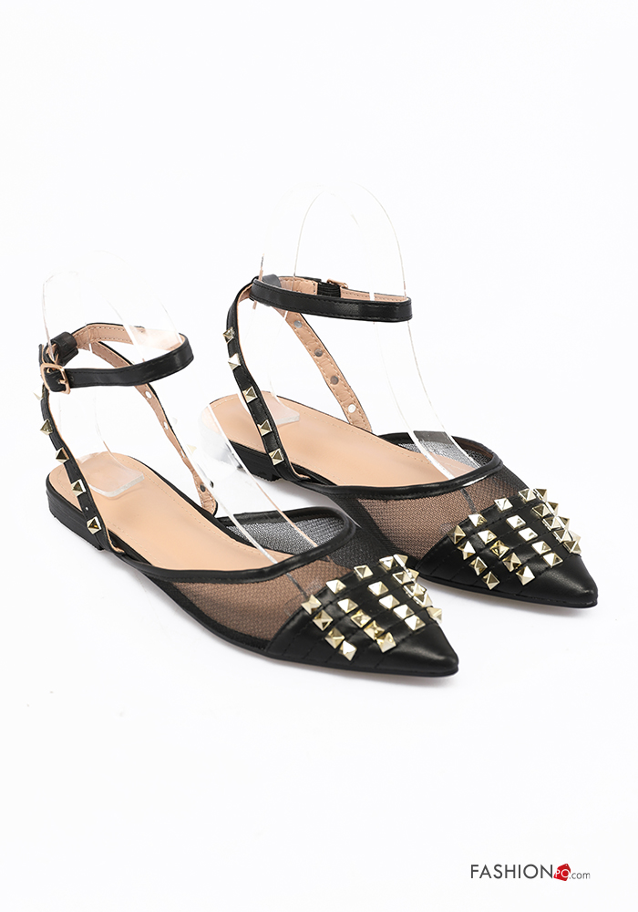  adjustable Ballerinas with studs Ankle strap