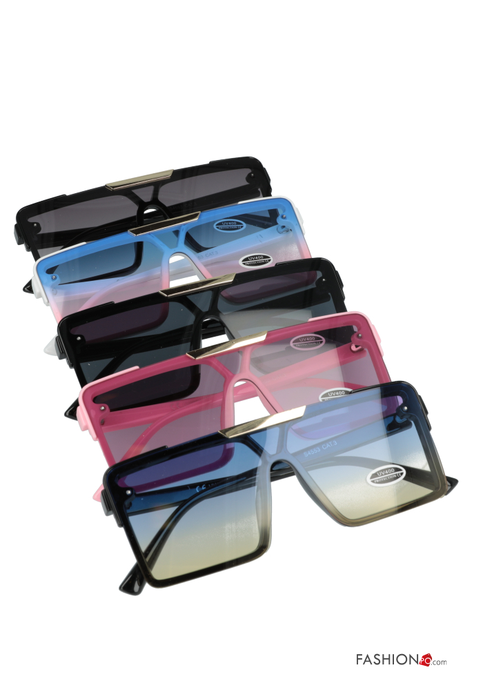 12-piece pack rectangular chromance lenses Sunglasses 