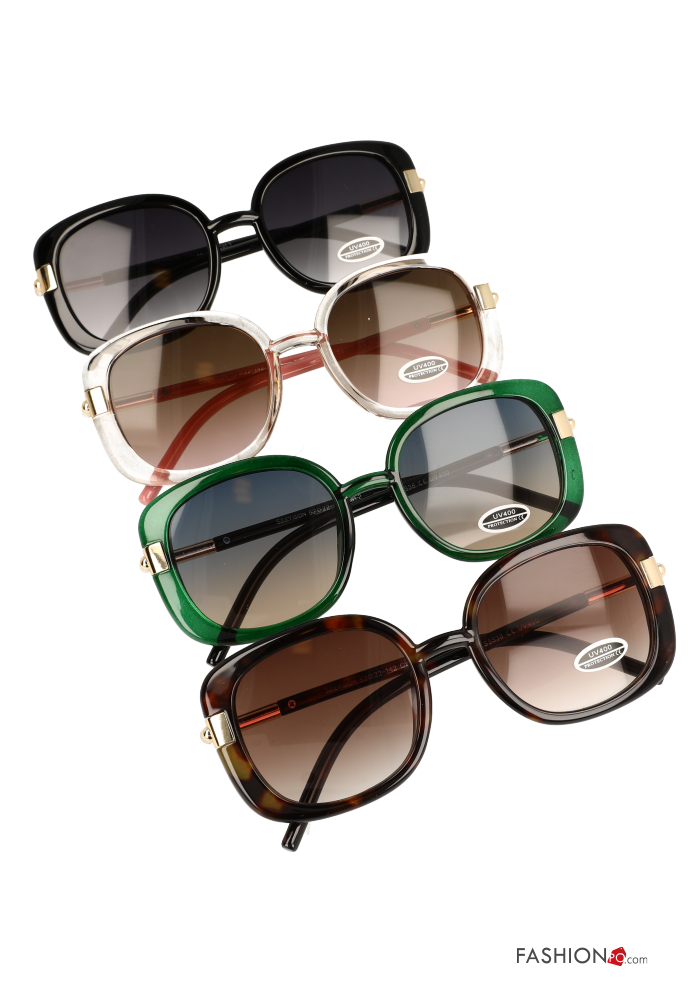 Pack de 12 peças Óculos de sol quadrados com lentes degradê 