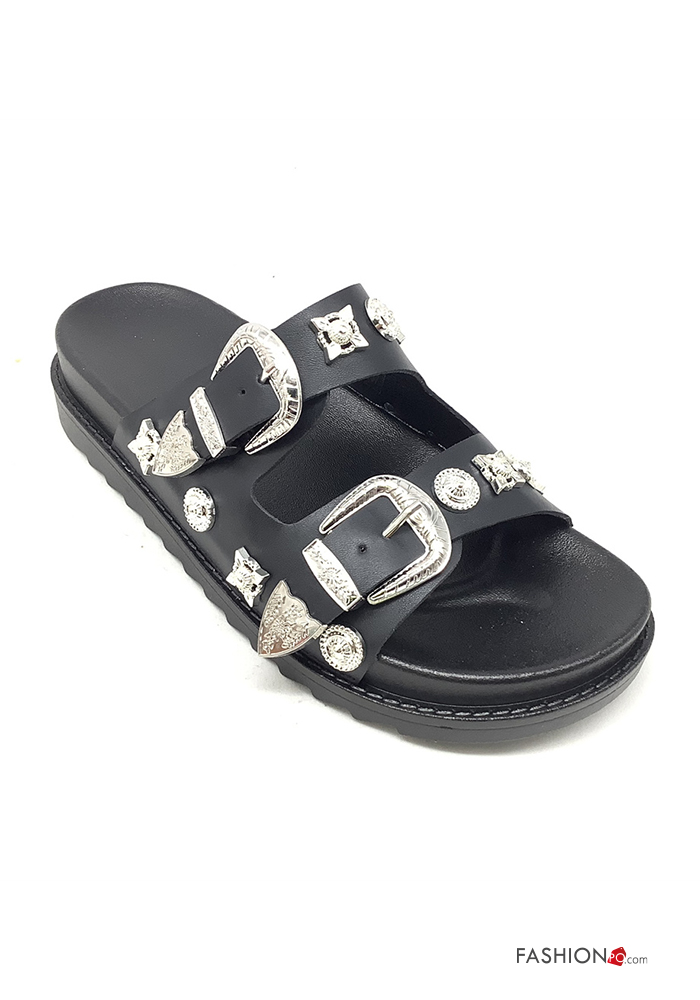  faux leather Sandals with studs