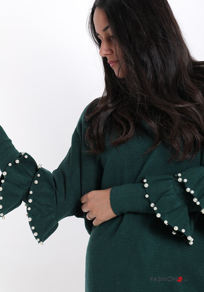 Maglione con balze con perle | P78210065118 | IT