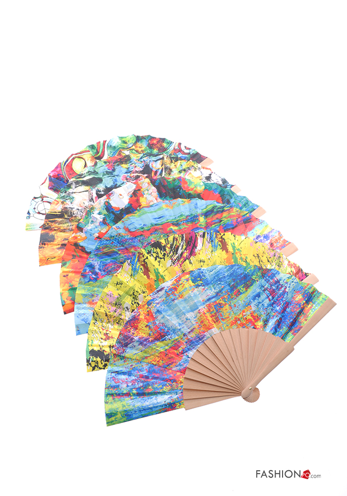  Multicoloured unisex Hand Fan 