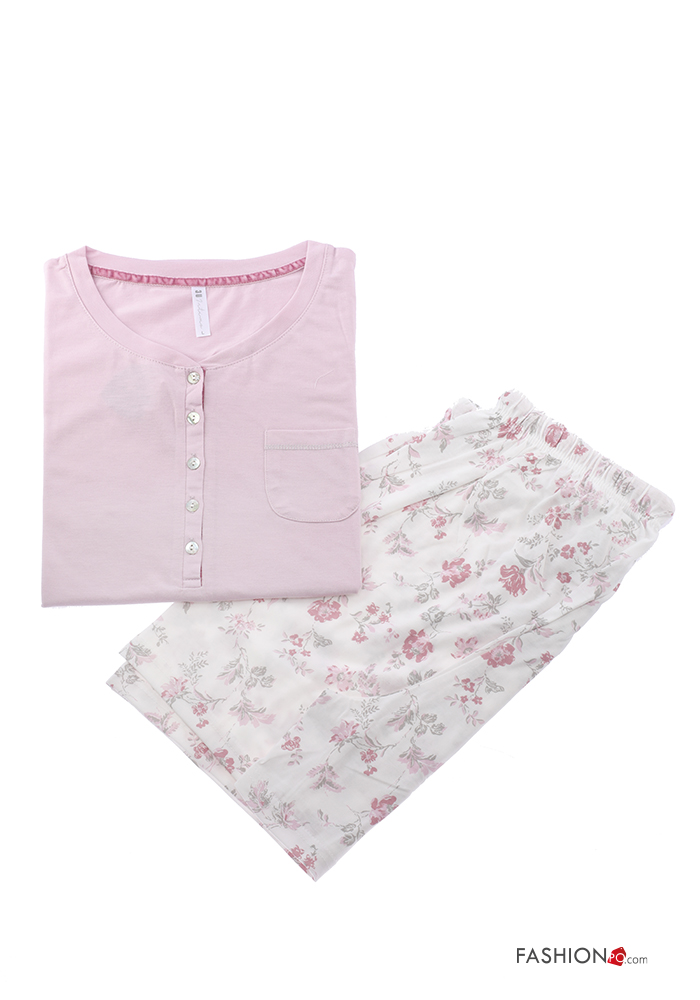Ensemble de 12 pièces Pyjama en Coton à Imprimé Floral 