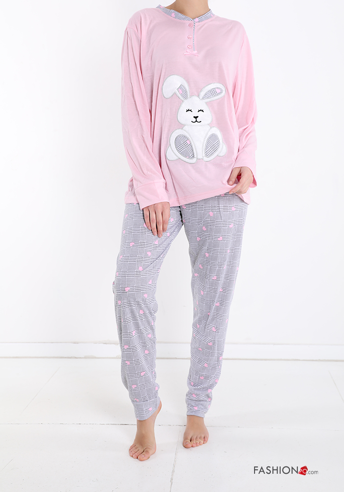 Pijama completo de Algodón Estampado animales