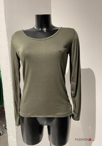  Casual Long sleeved top  Military green
