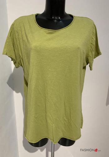  Cotton T-shirt  Light Olive-beige