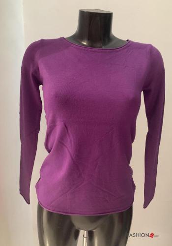  Casual Long sleeved top  Cerise