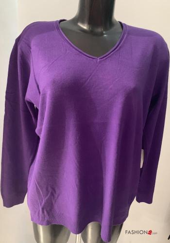  Casual Long sleeved top  Purple