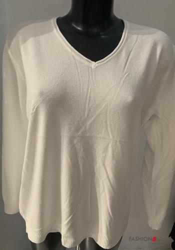  Casual Long sleeved top  White