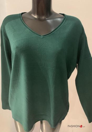  Casual Long sleeved top  Bottle green